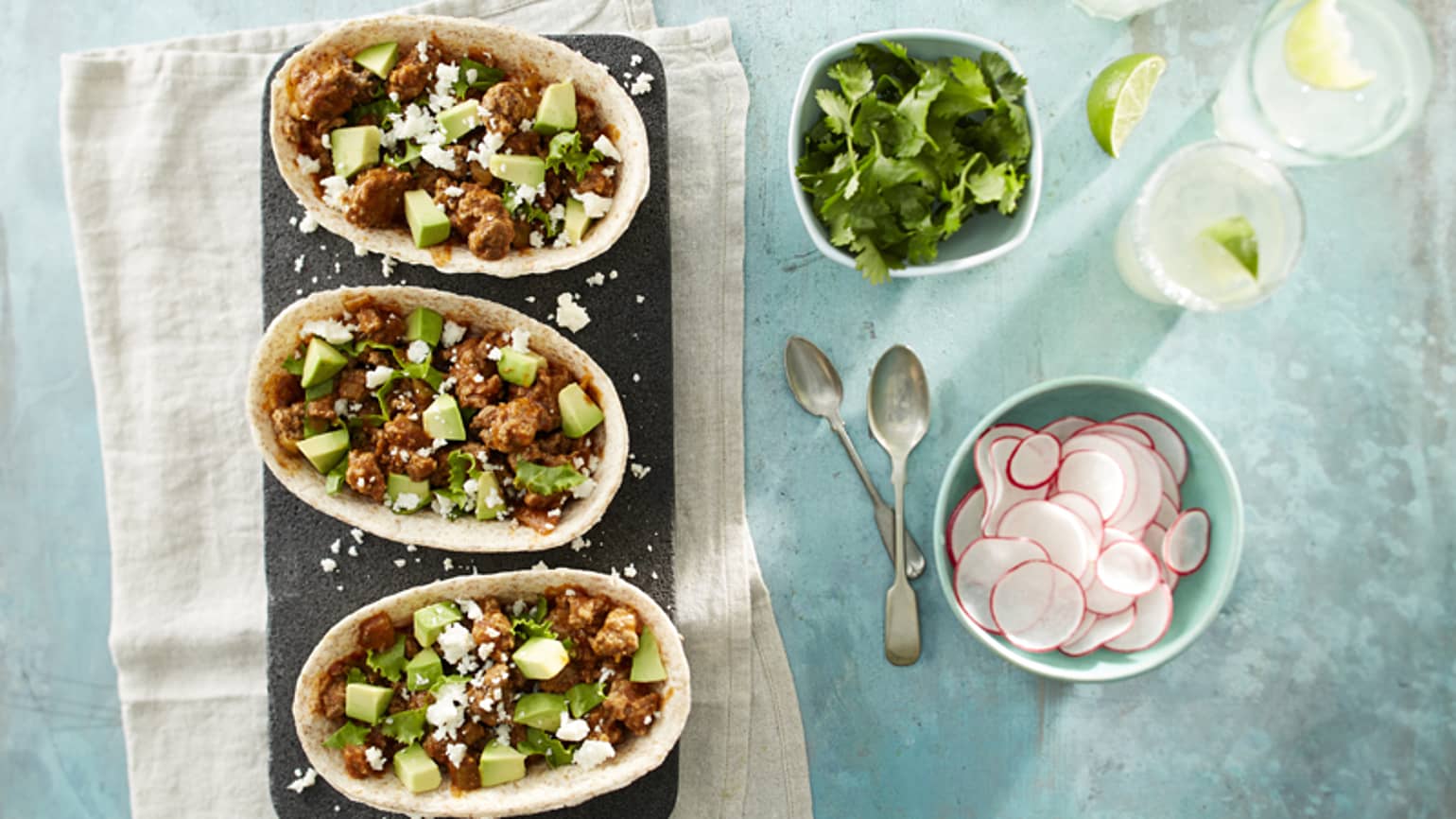 Beef and Avocado Whole Wheat Taco Boats